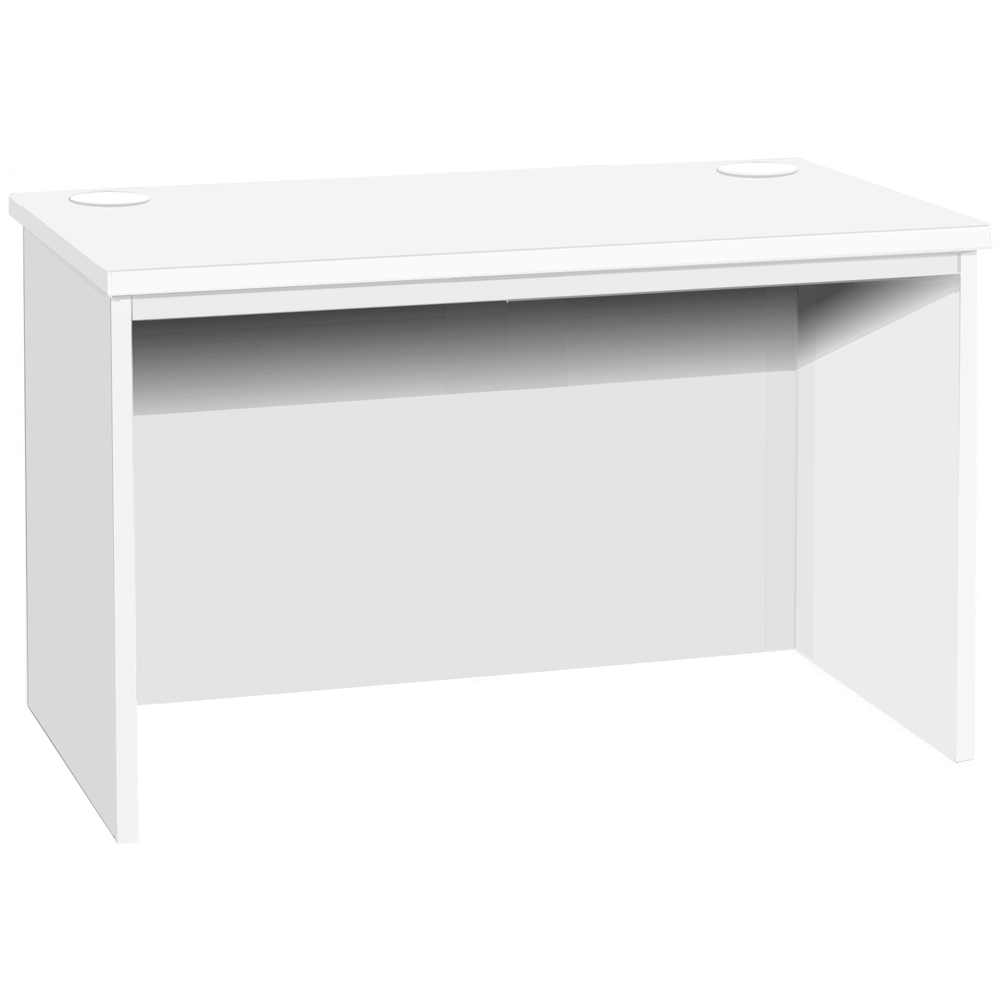 R White Cabinets Large Home Office Desk White Image 2