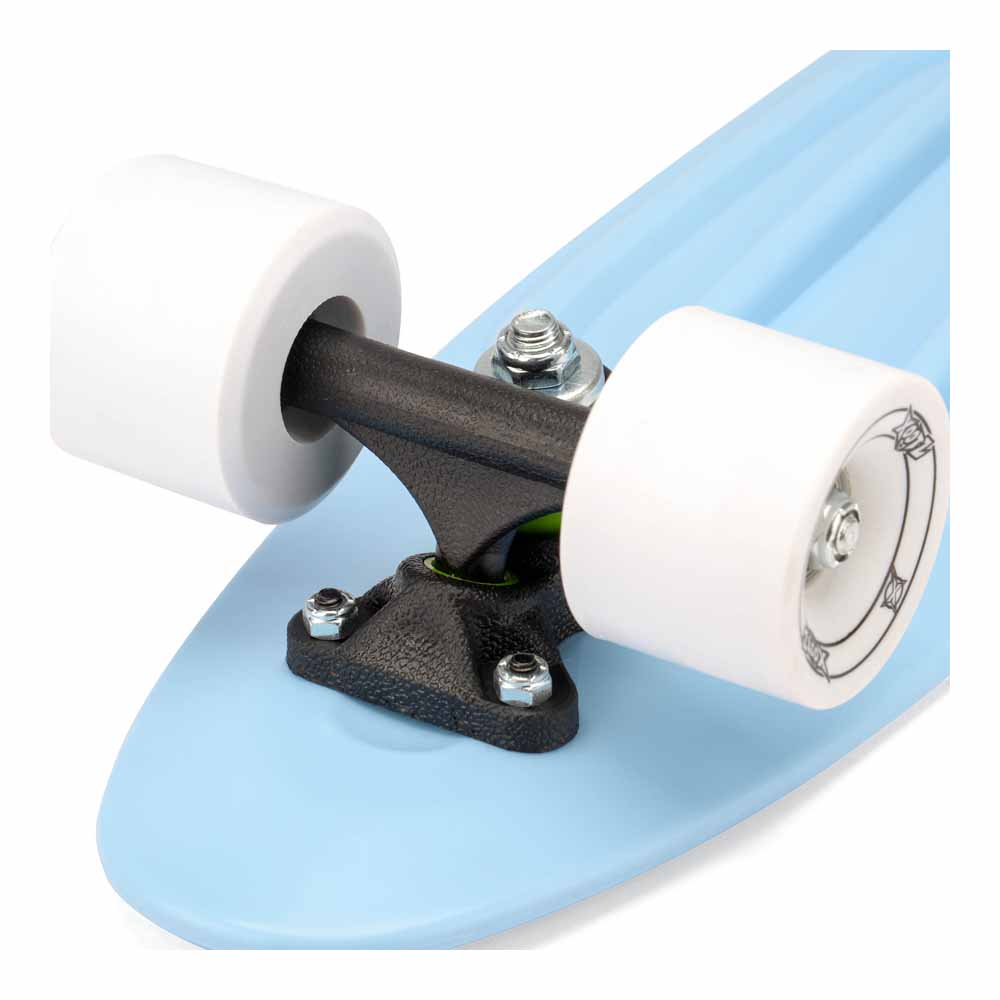 Xootz 22 inch Pastel Blue Kids Retro Plastic Cruiser Skateboard Image 4