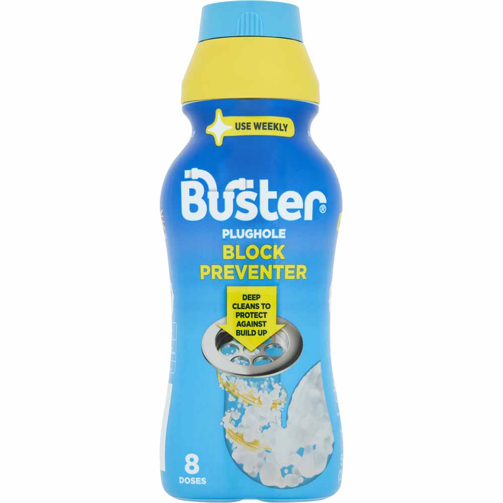 Buster Plughole Block Preventer 2 x 250ml Image 1