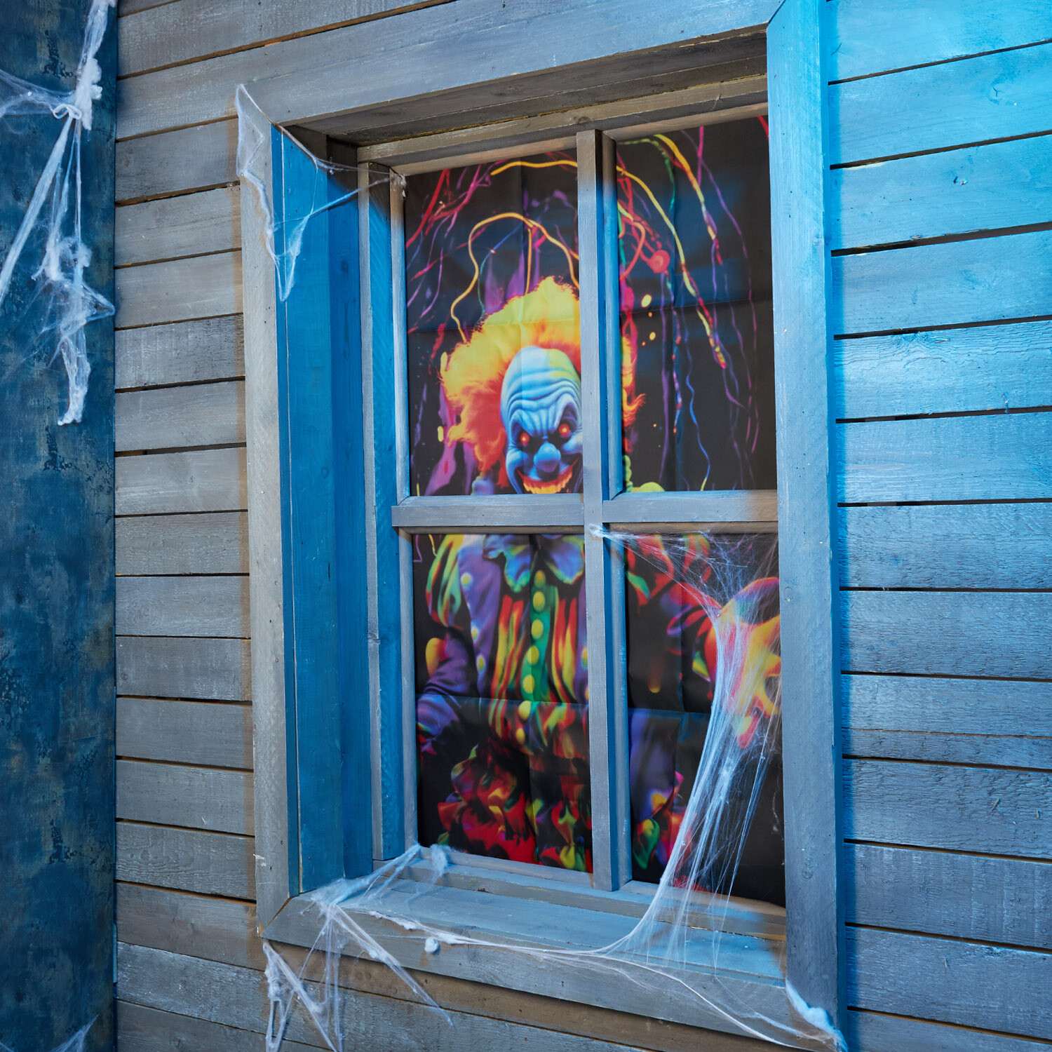 Halloween Clown Window Decor Multicolour Image 3