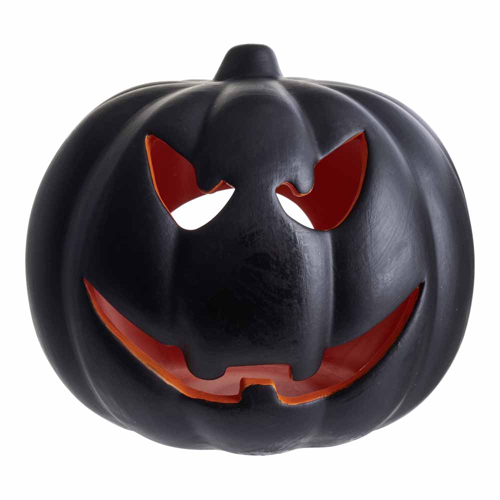 Wilko Halloween Large Black Pumpkin Image 1