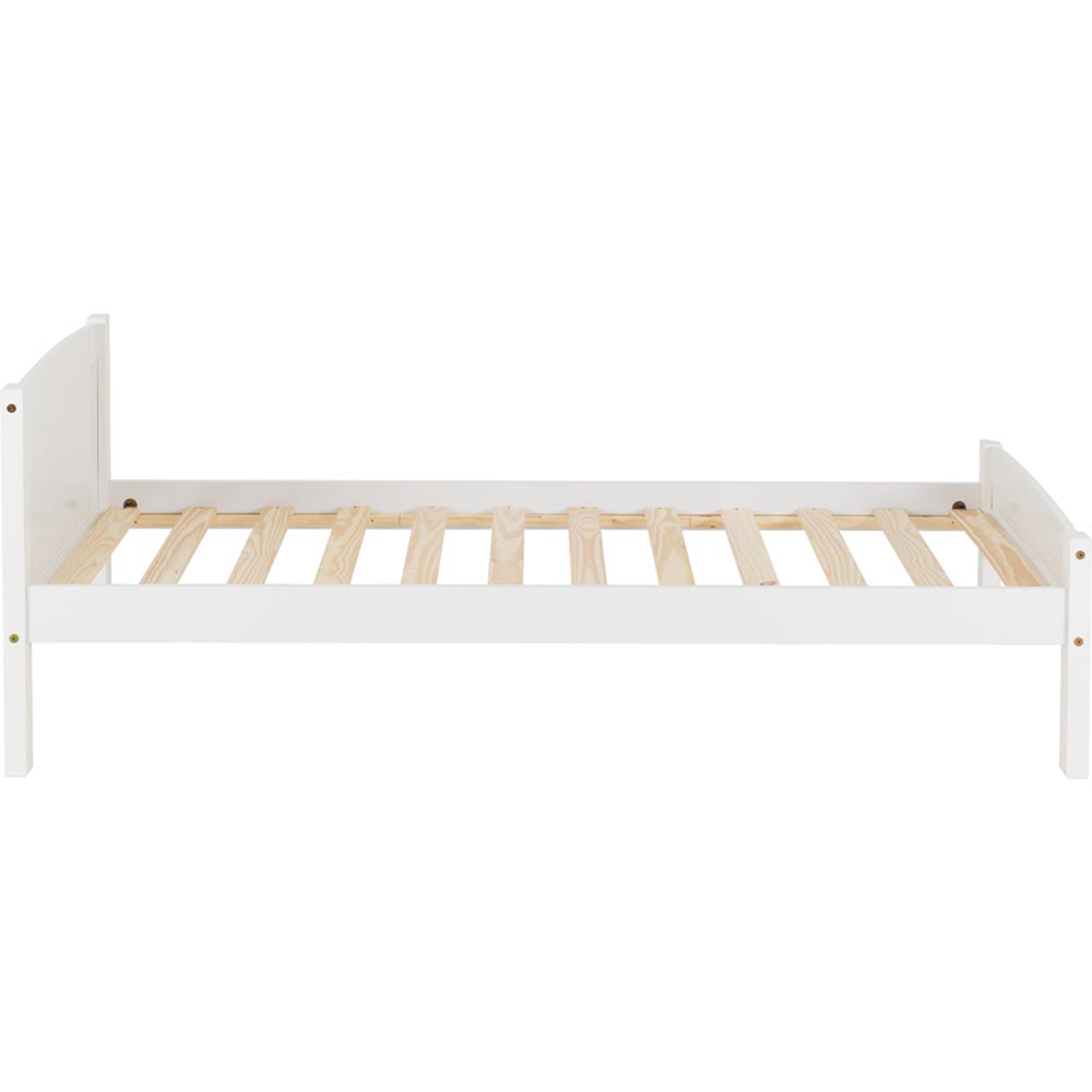Seconique Single Amber White Bed Frame Image 4