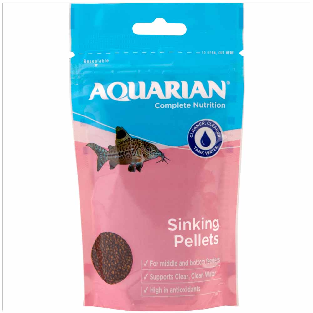 Aquarian Slow Sink Pellets Fish Food 100g Image 1