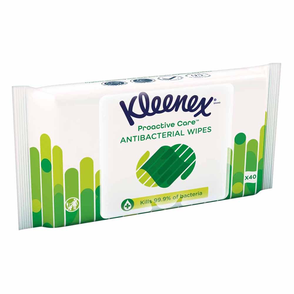 Kleenex Water Fresh Antibacterial Wet Wipes 40pk Image 2