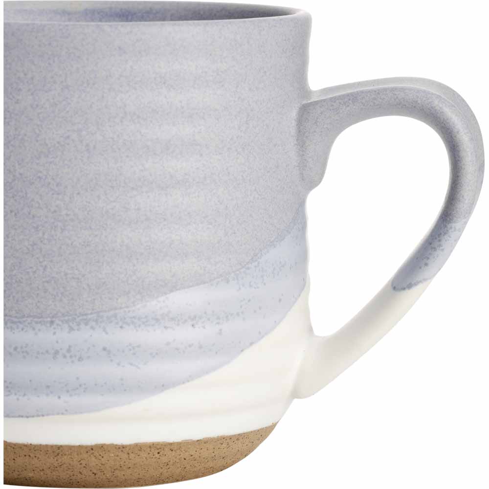 Wilko  Light Grey Artisan Speckled Dip Mug Image 3