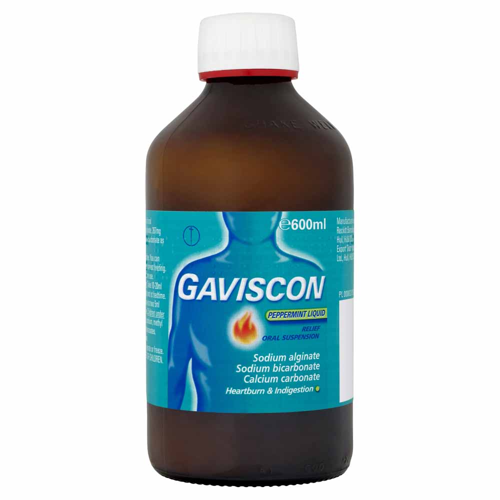Gaviscon Heartburn and Indigestion Liquid Relief Peppermint 600ml Image 1