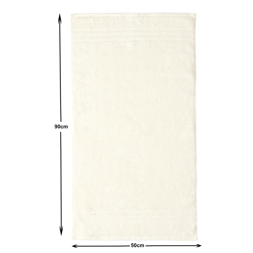 Wilko 100% Cotton Soft Cream Hand Towel Image 3