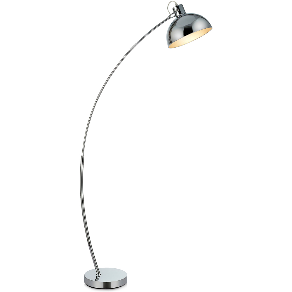 Teamson Home Arco Chrome Shade Arched Floor Lamp Image 1