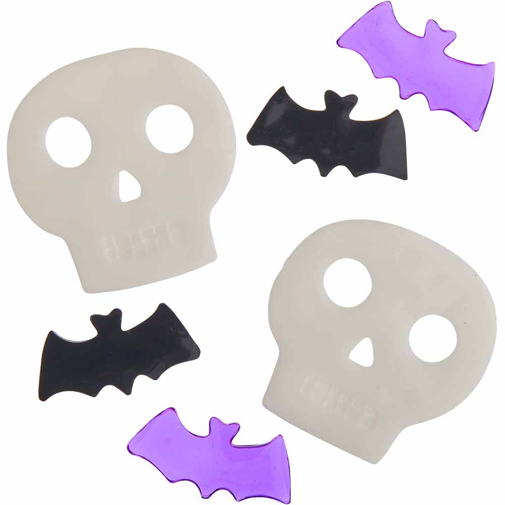 Skeleton Bat Window Gel Stickers Image 1