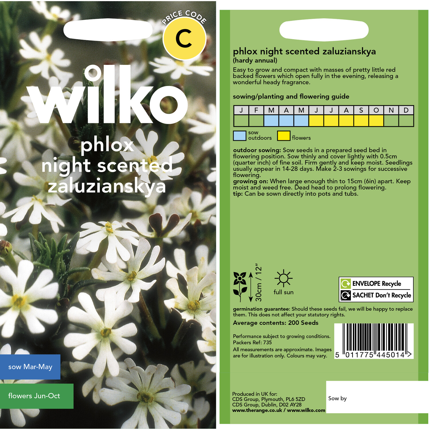 Wilko Phlox Night Scented Zaluzianskya Seeds Image 3