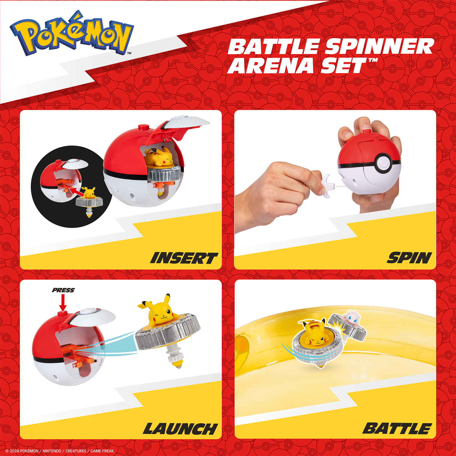 Pokemon Battle Spinner Arena Set - Multicolour Image 2