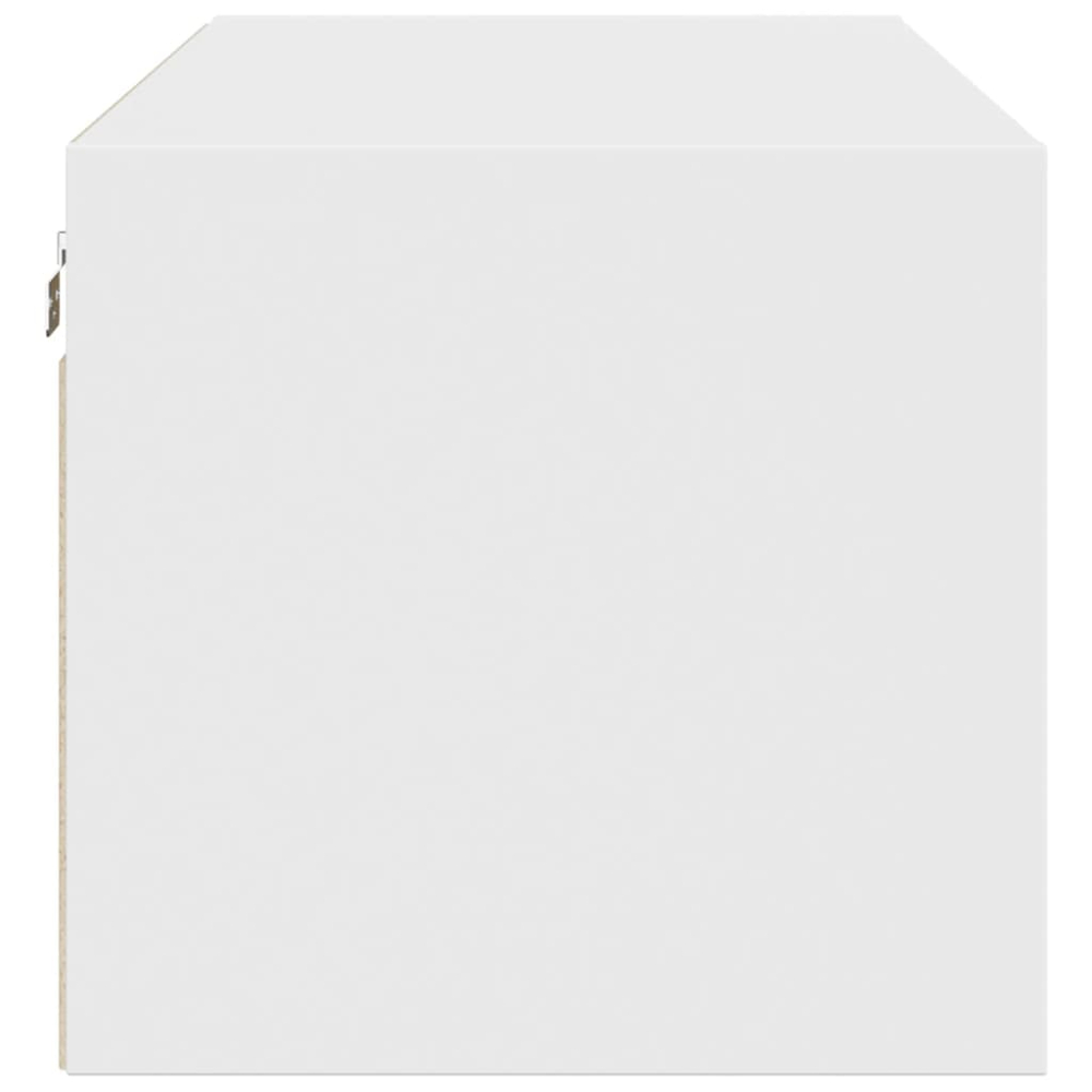 vidaXL 3 Door White Glass Wall Cabinet Image 7