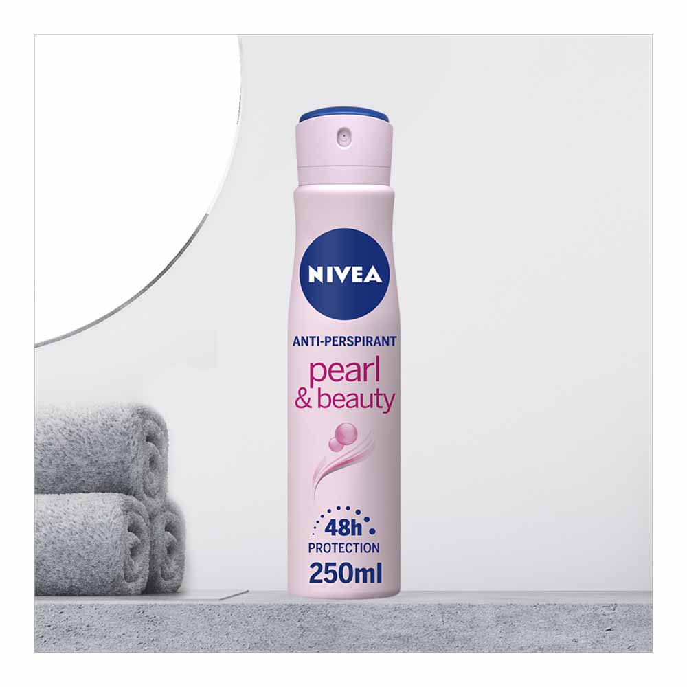 Nivea Pearl and Beauty Anti Perspirant Deodorant Case of 6 x 250ml Image 3