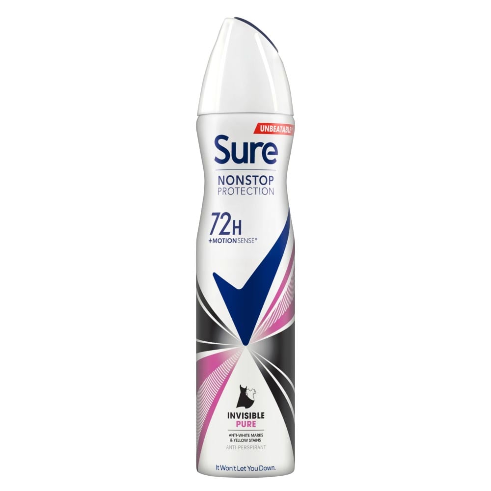 Sure Invisible Pure Non-Stop Advanced Anti- Perspirant Deodorant 250ml Image