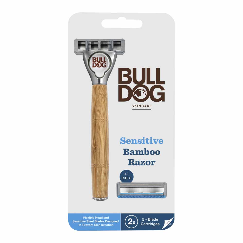 Bulldog Sensitive Bamboo Razor + 1 Blade Image 1