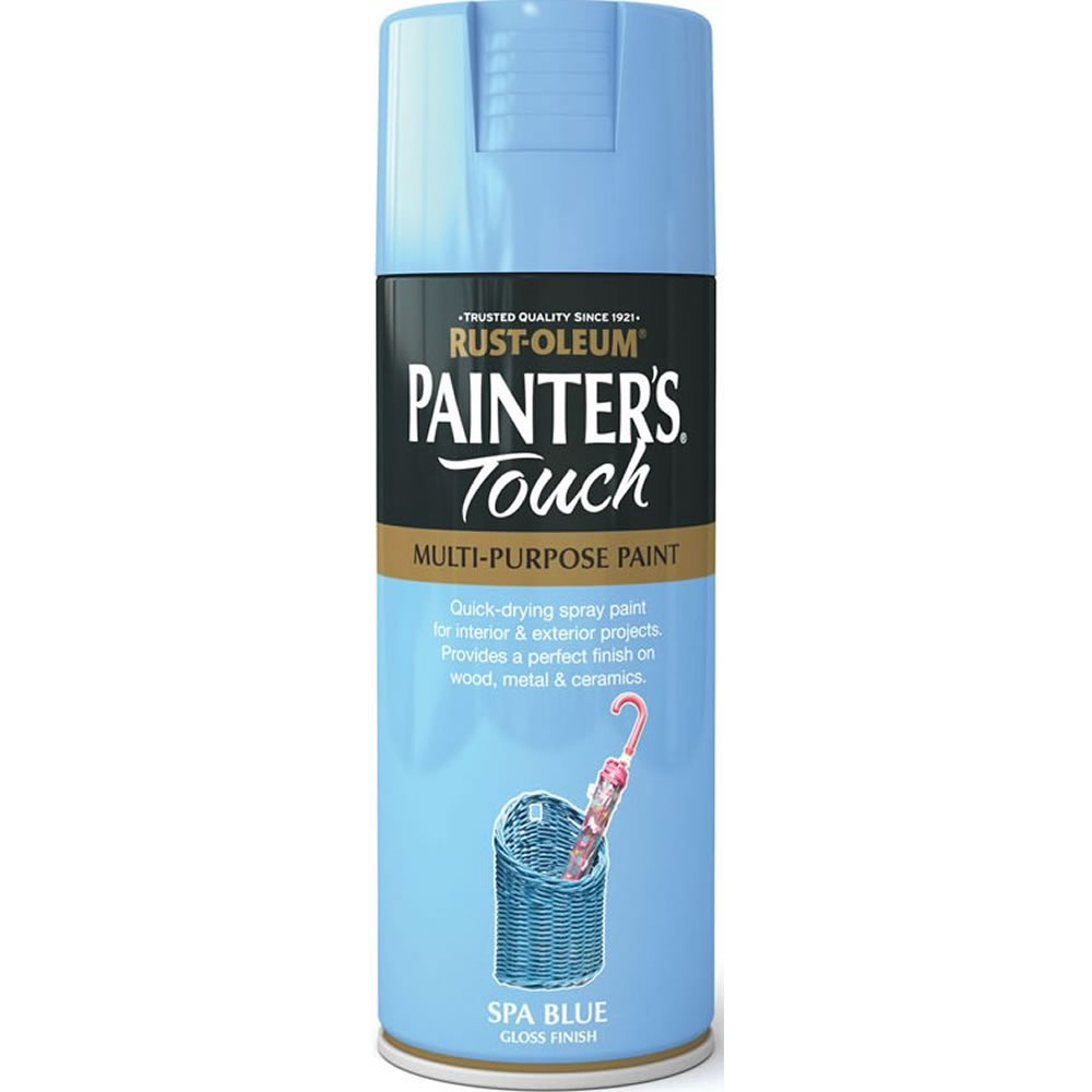 Rust-Oleum Painter's Touch Spa Blue Gloss Spray Pa int 400ml Image