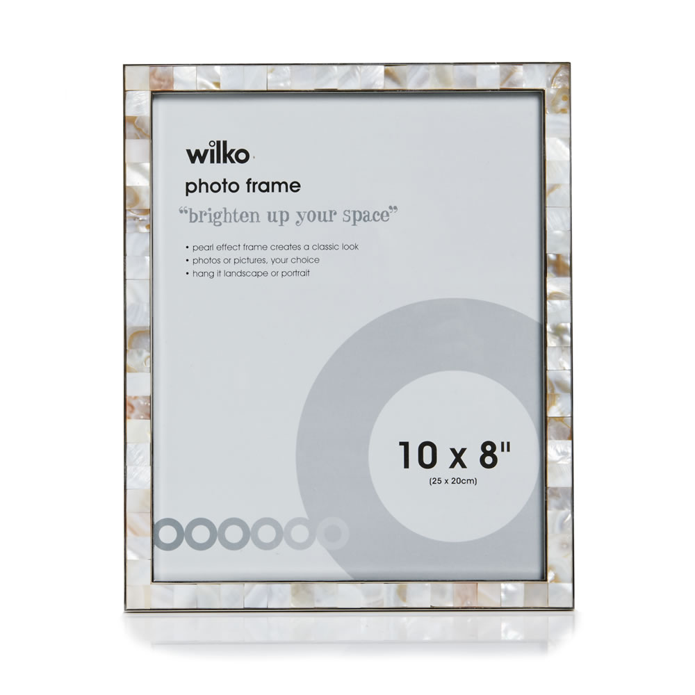 Wilko Mother Of Pearl Photo Frame 10 x 8 Inch Image 1