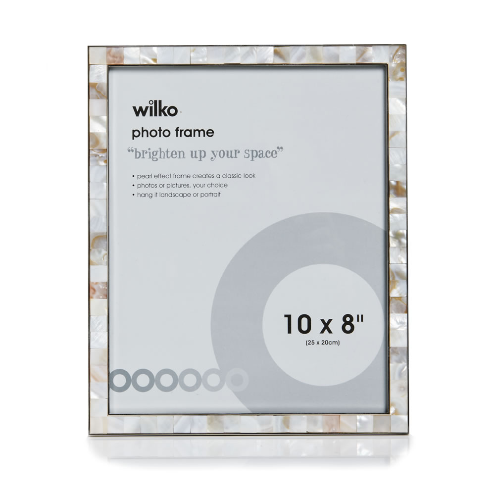 Wilko Mother Of Pearl Photo Frame 10 x 8 Inch Wilko