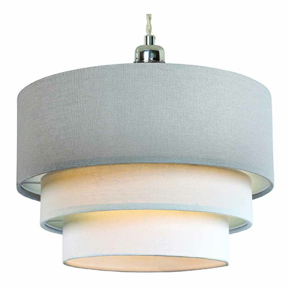 The Lighting and Interiors Steel 3 Tier Pendant Shade Image 1