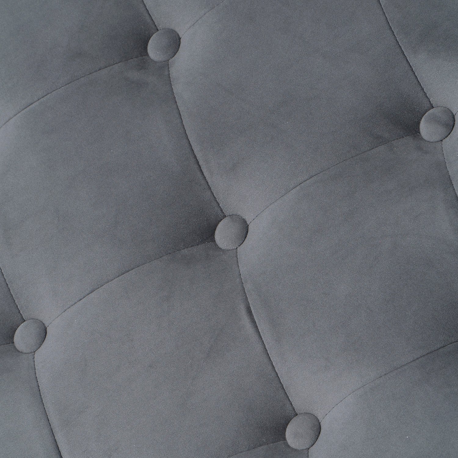 Grey Round Storage Ottoman Footstool Image 5