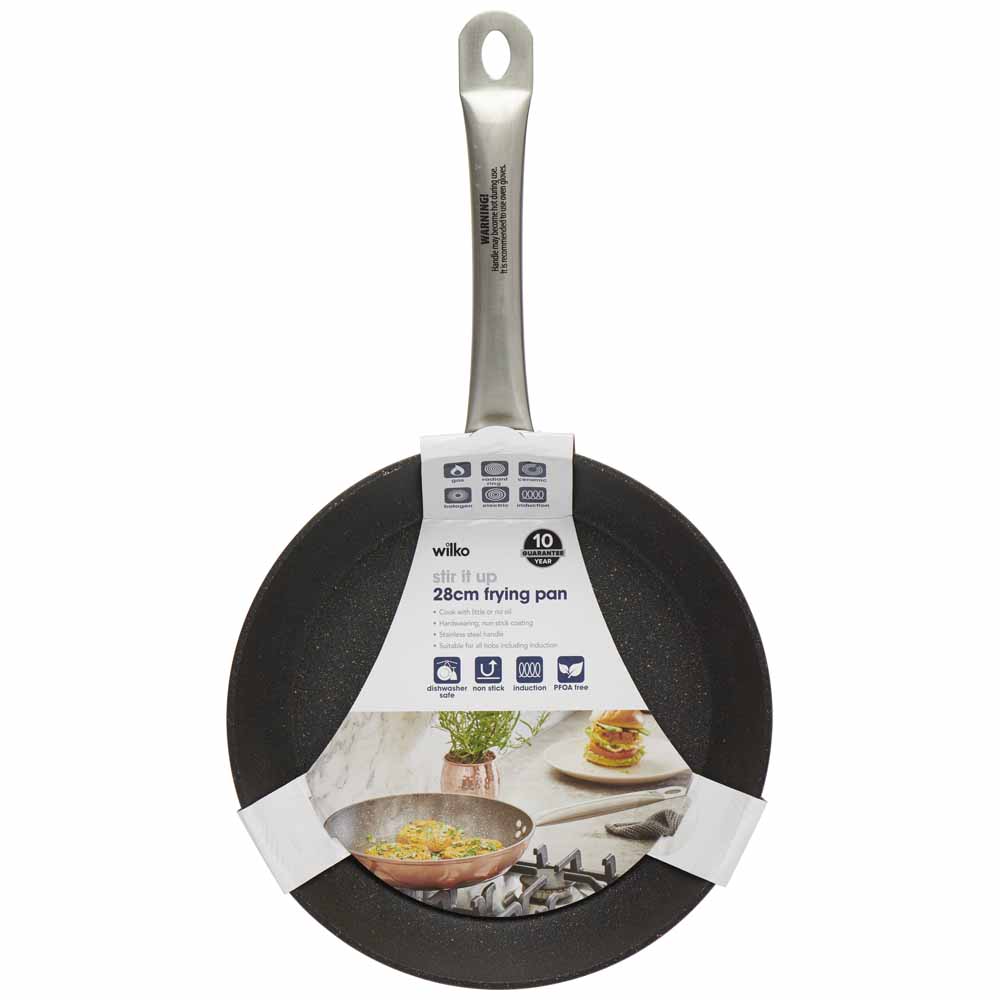 Wilko Copper Effect Shot Blast Frypan 28cm Wilko