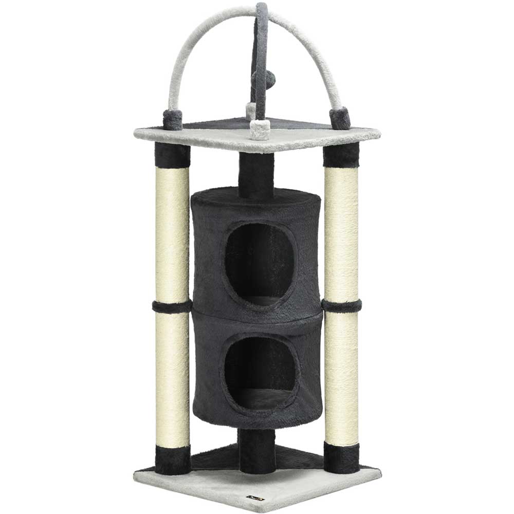 PawHut Cat Tree for Indoor Cats with Scratching Posts Image 3