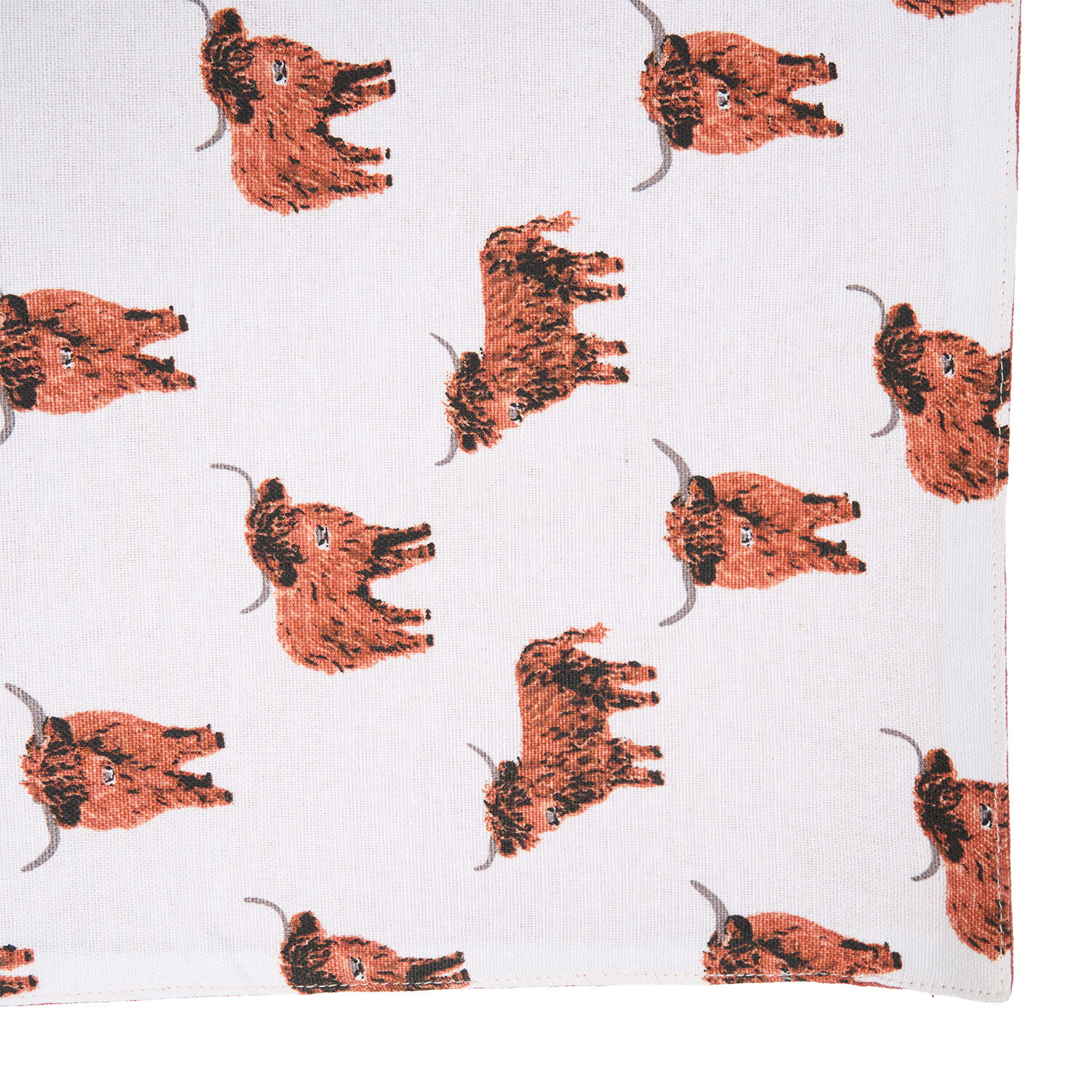 Highland Cow Table Runner White Image 5