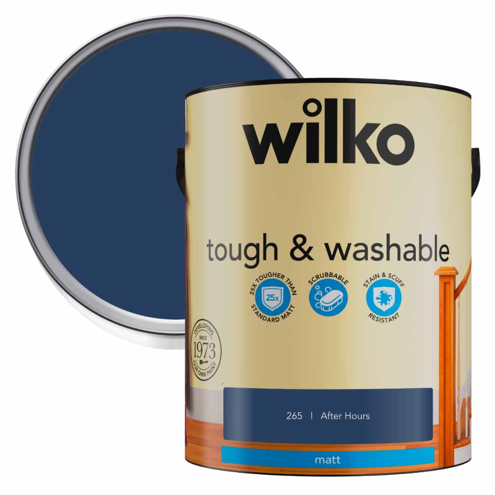 Wilko Tough & Washable After Hours Emulsion Paint 5L Image 1
