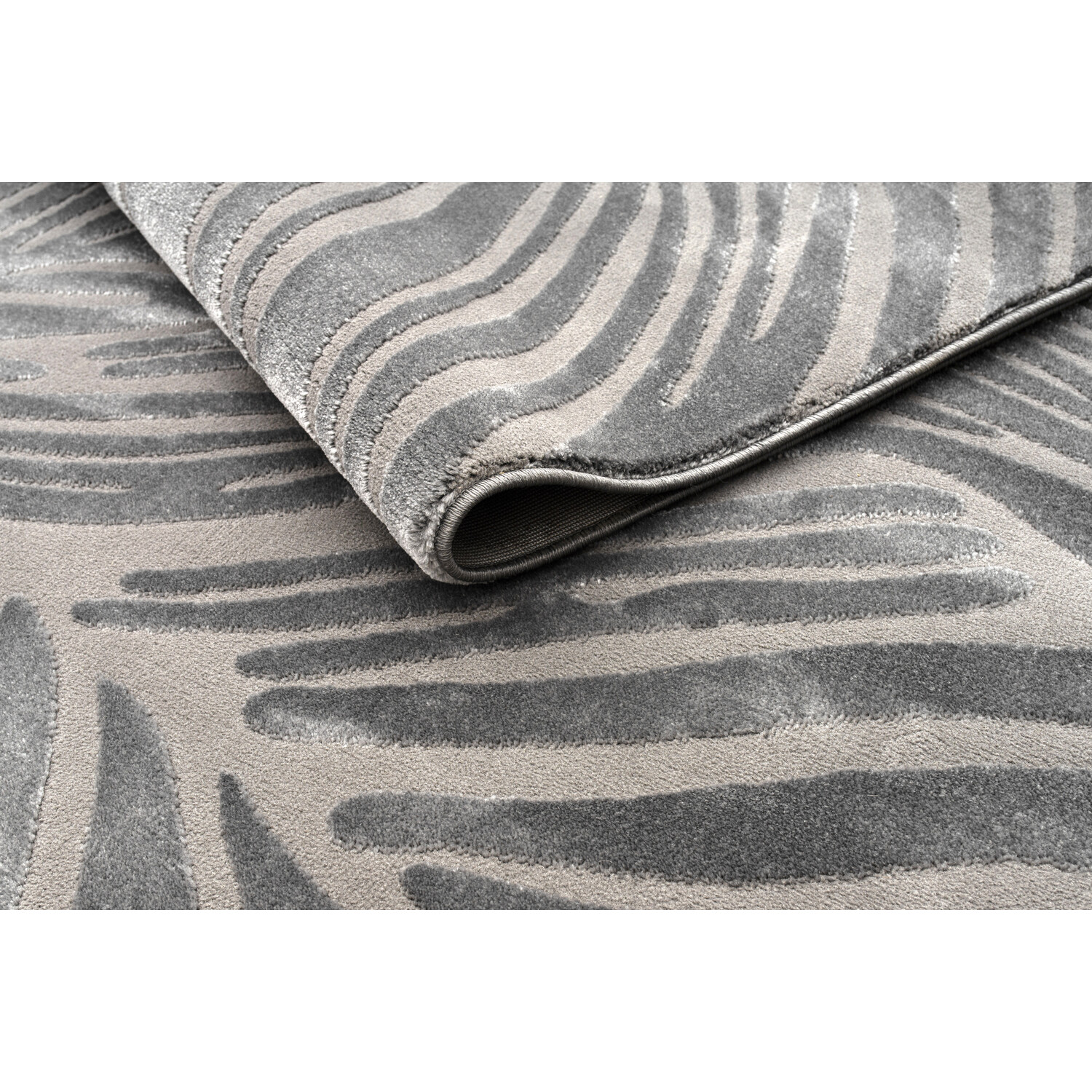Sunset Leaf Rug Grey 160cm Image 3