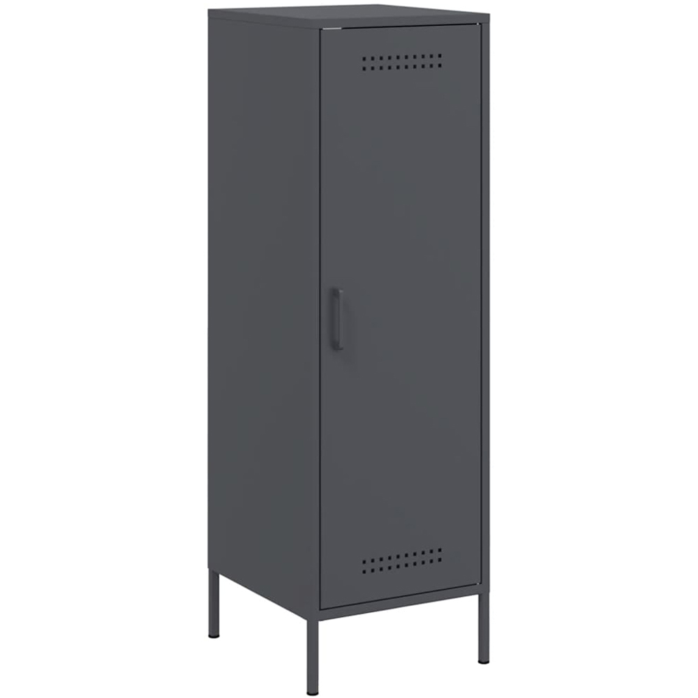 vidaXL Single Door Anthracite Metal Highboard Image 2