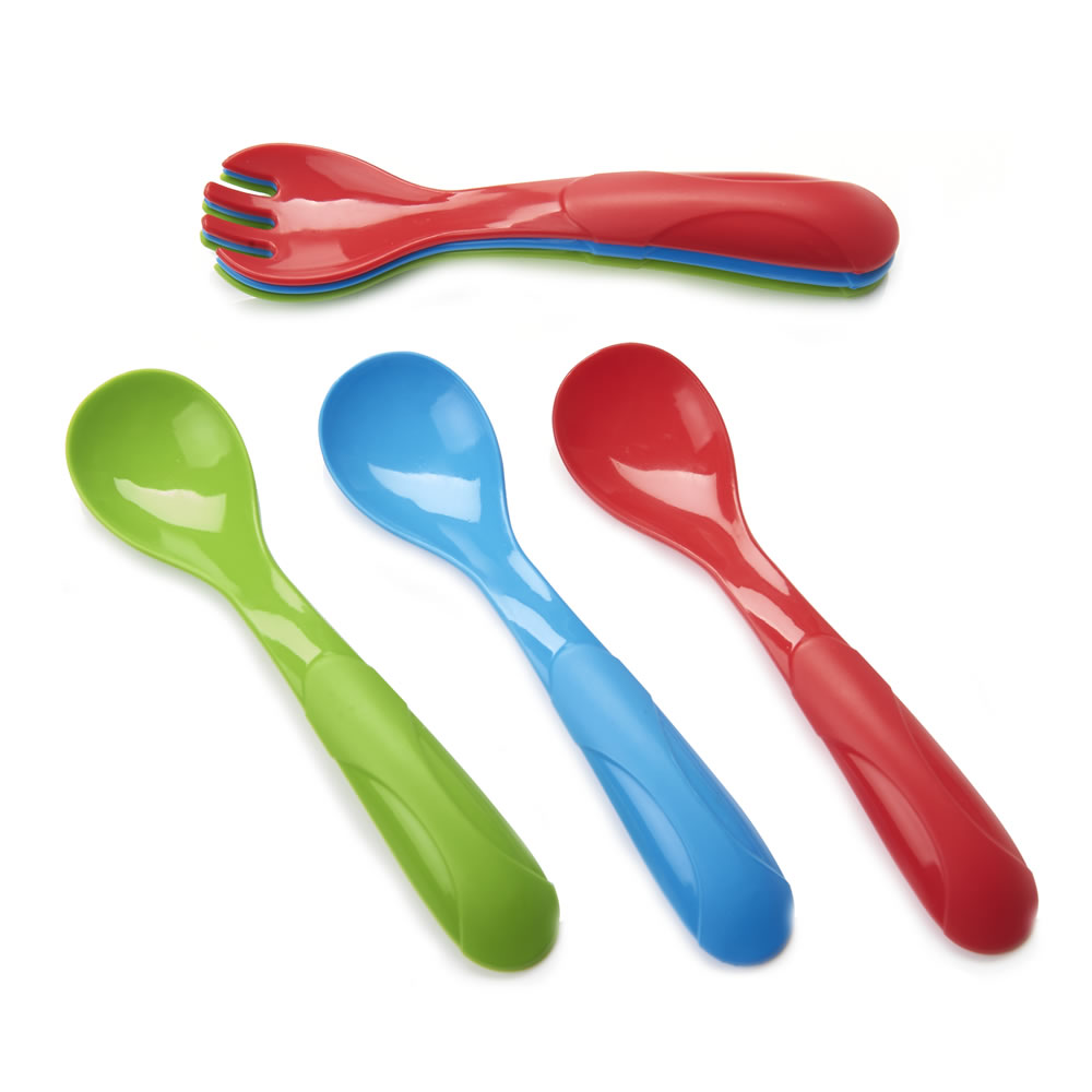 Wilko Toddler Plastic Cutlery 3 pack Image