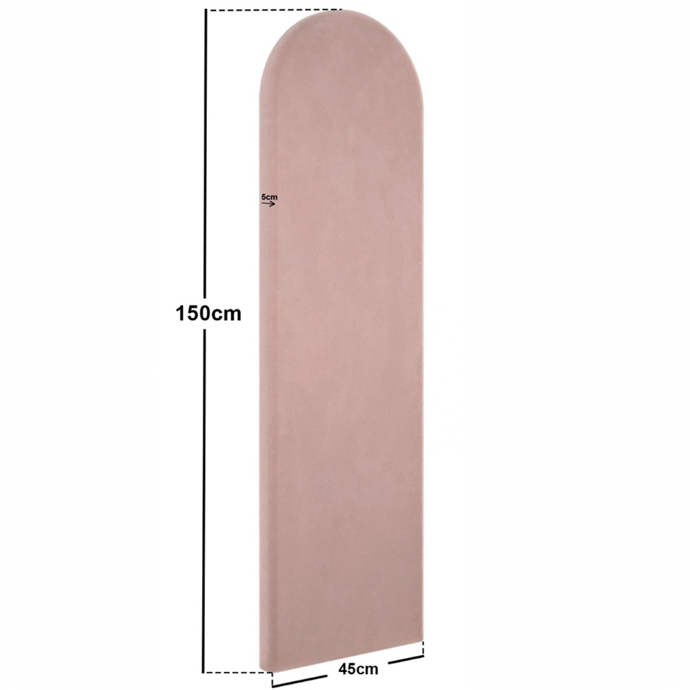 Solace+Co Cirrus Pink Velvet Headboard Panel 4 Pack Image 6