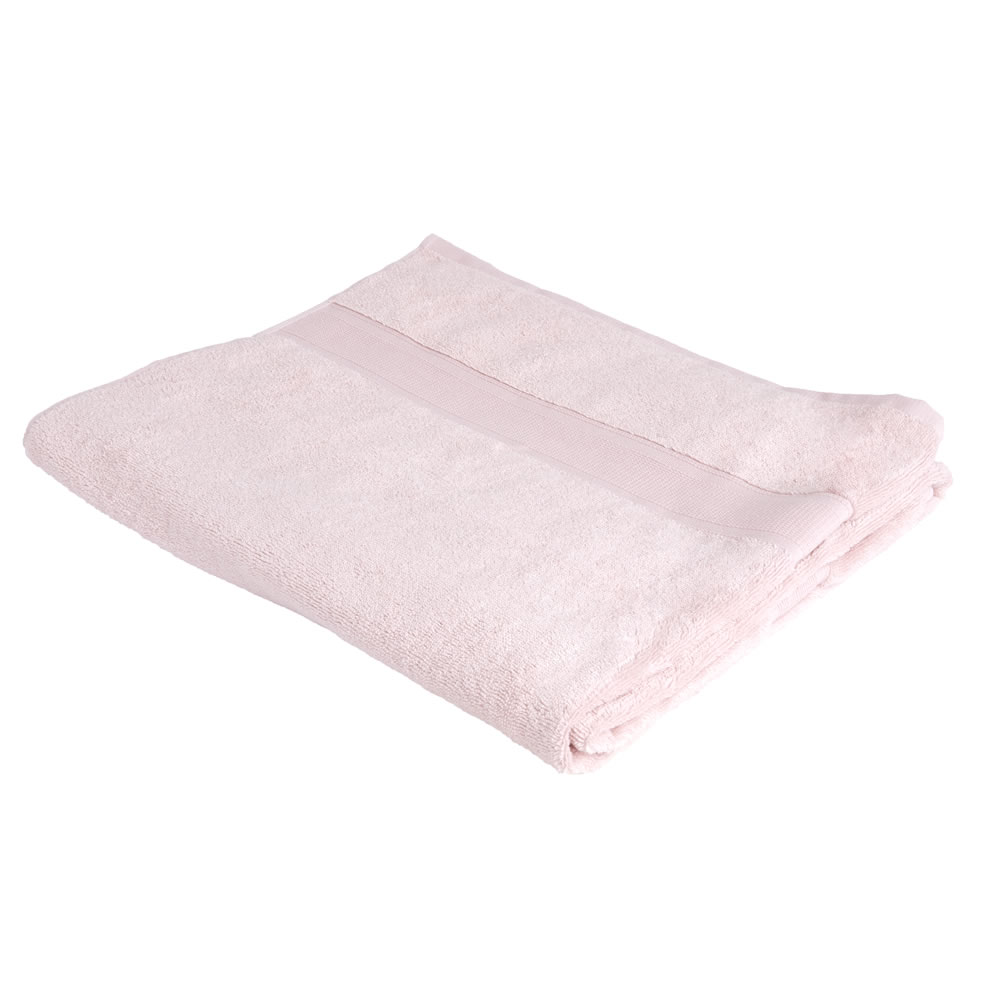 Wilko Supersoft Rose Bath Sheet Image 1