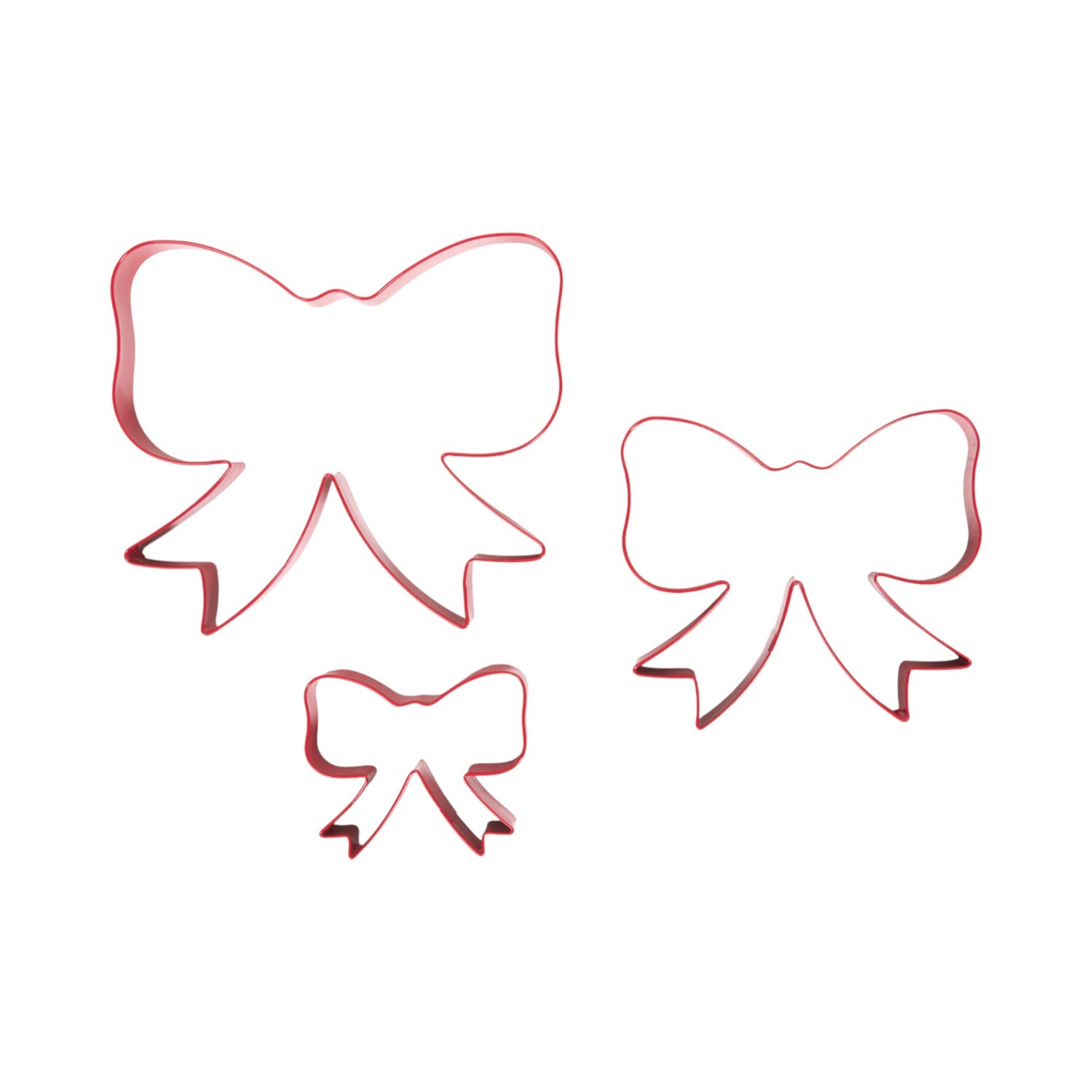 Pack of 4 Bow Cookie Cutters Red Image 2