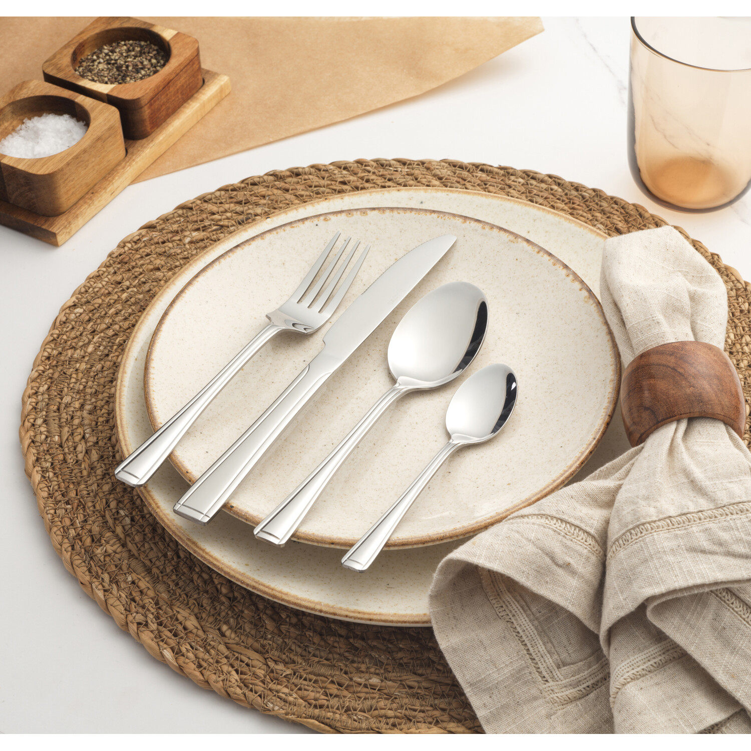 Salter Buxton 24 Piece Cutlery Set - Silver Image 3