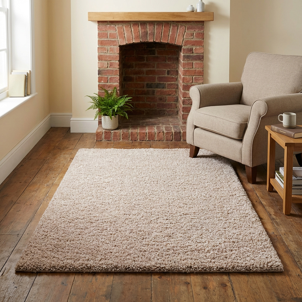 Kingston Textured Rug  - Champagne / 100cm Image 5