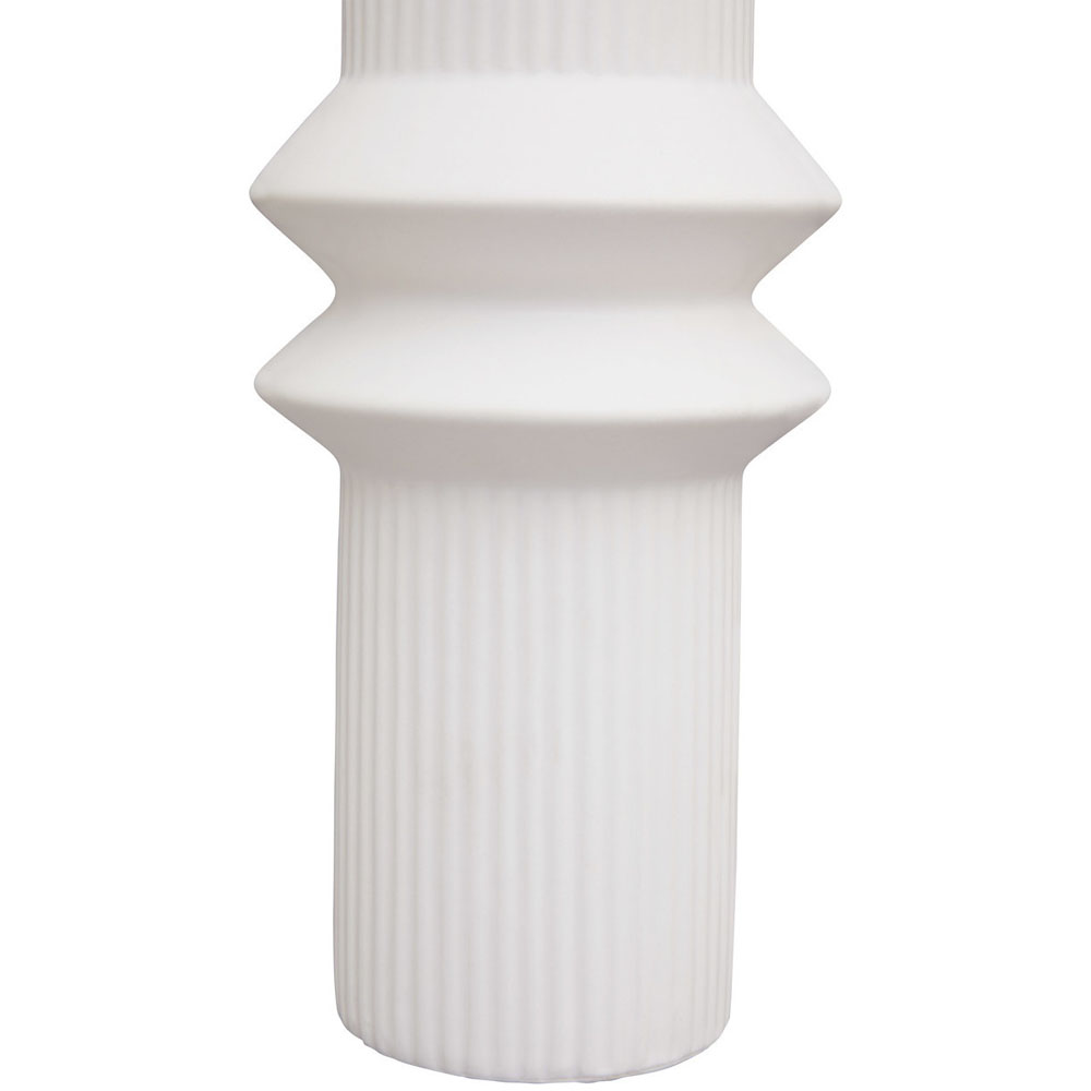 Premier Housewares White Fabia Ceramic Vase Large Image 5