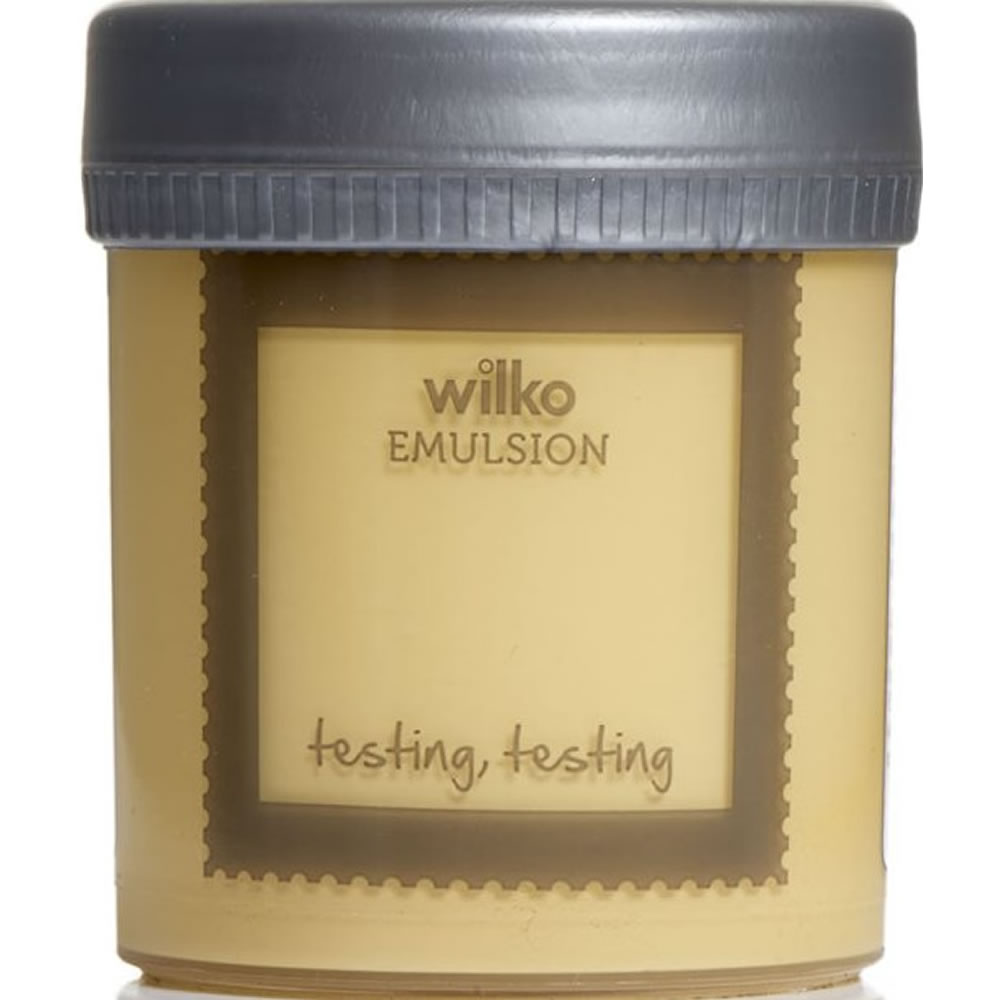 Wilko Sunshine Yellow Emulsion Paint Tester Pot 75 ml Image 1