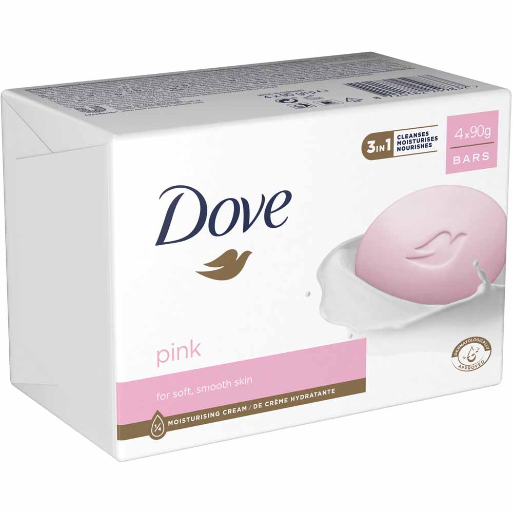 Dove Pink Beauty Bar 4 x 90g Image 2