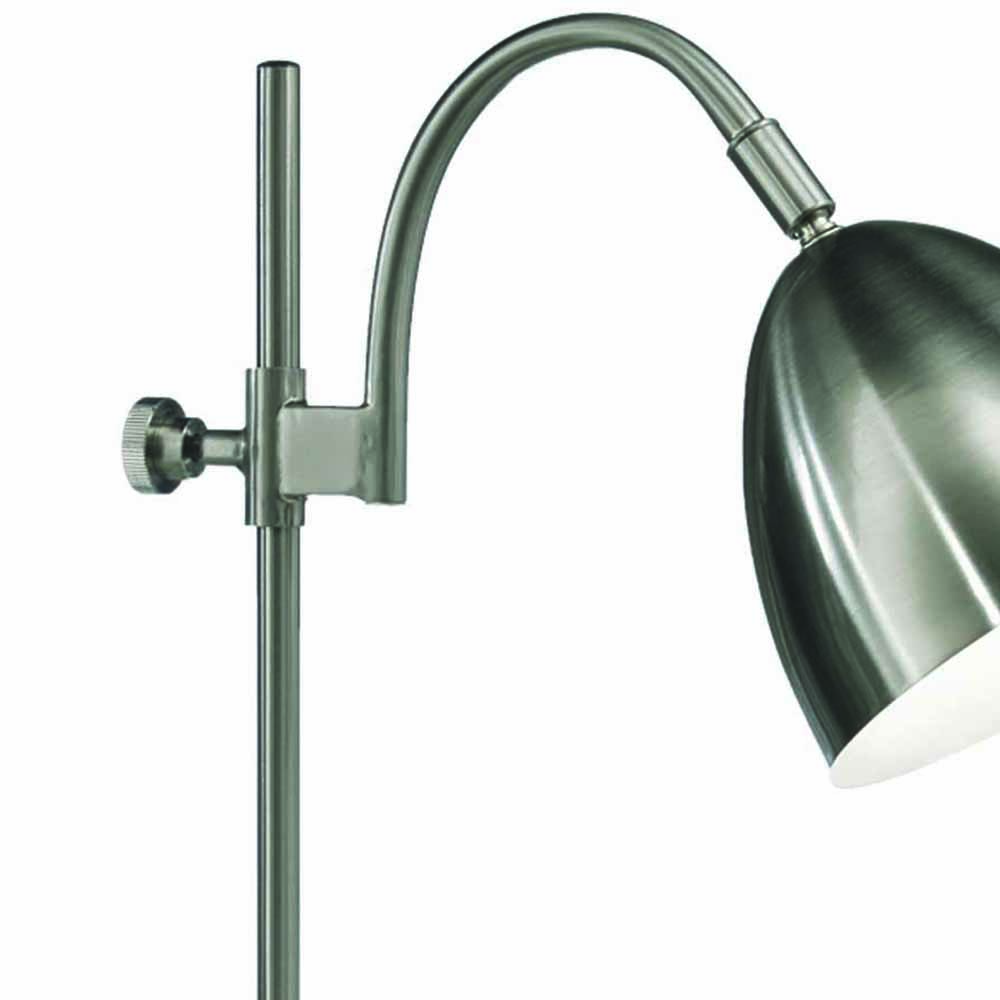 The Lighting and Interiors Brushed Chrome Seb Table Lamp Image 2