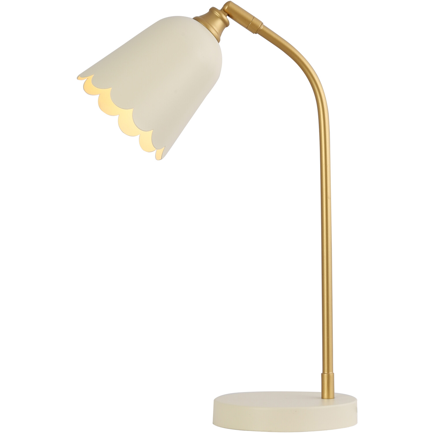 Scalloped Table Lamp Cream Image 1