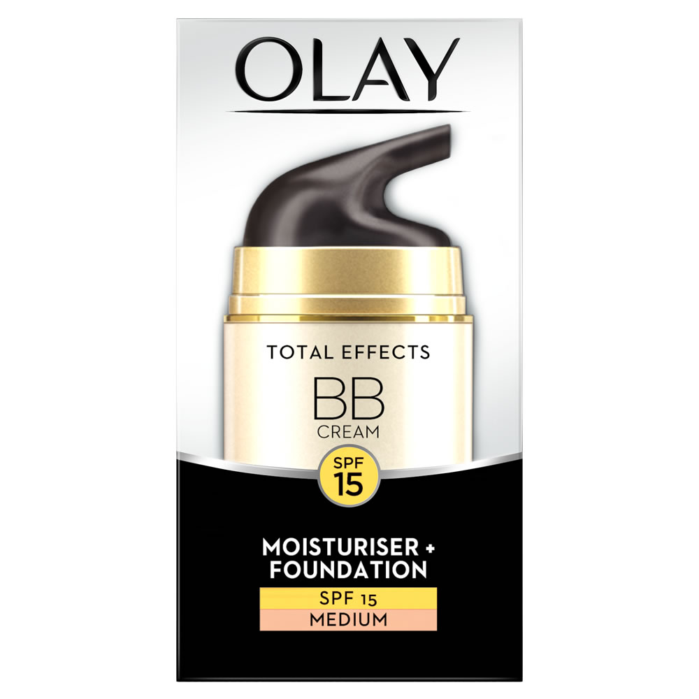 Olay Total Effects BB Cream Moisturiser and Foundation Medium 50ml Image 1