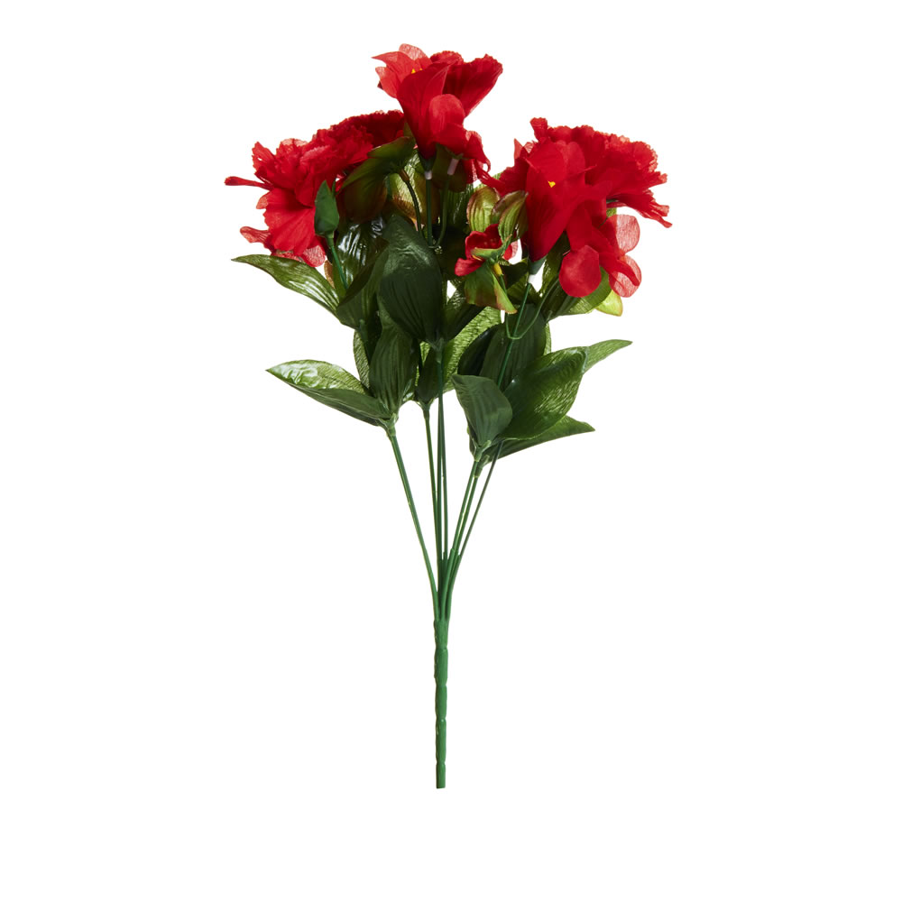 Wilko Red Japonica Bunch of Artificial Flowers Image