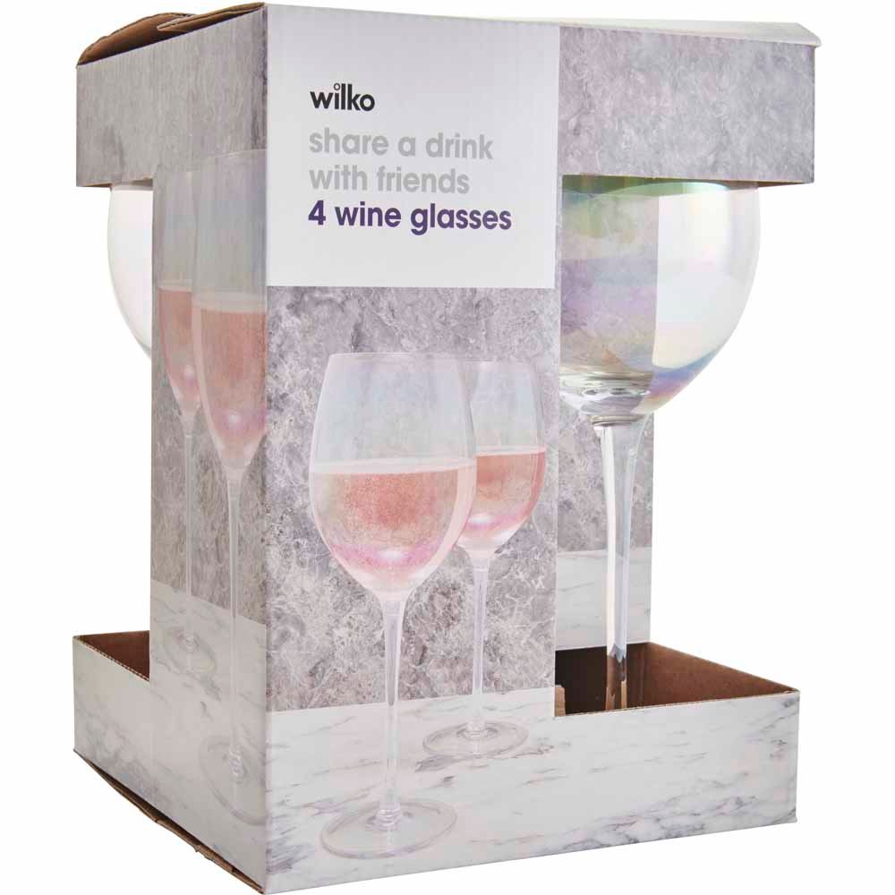 Wilko Lustre Wine Glass 4pk Image 5