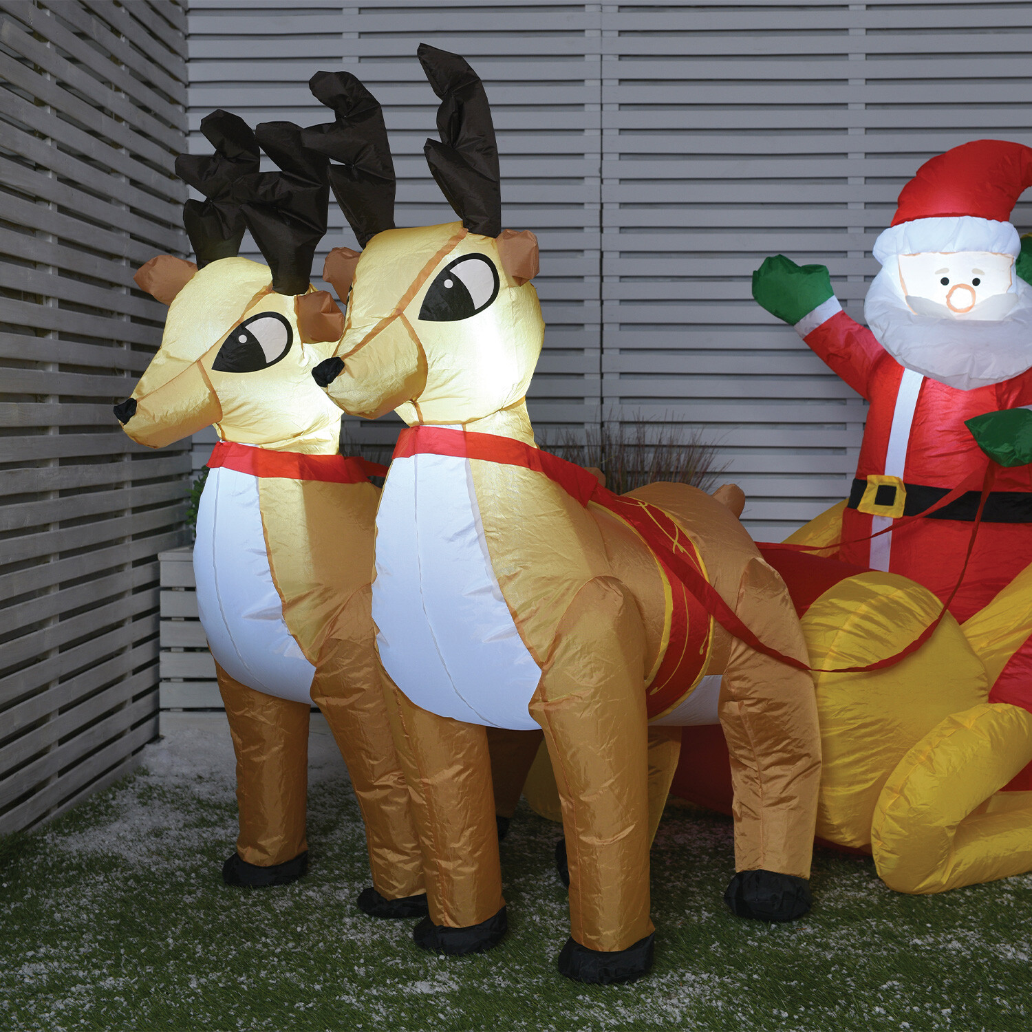 Inflatable Reindeer and Santa Sleigh Image 3