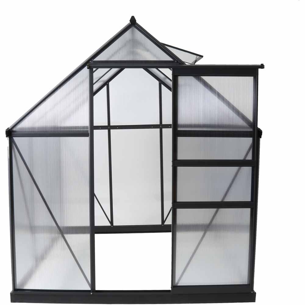 Charles Bentley 6 x 6.1ft Greenhouse - Grey Image 3