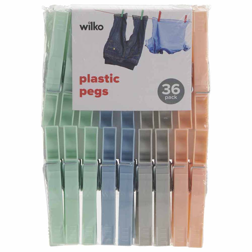 Wilko Plastic Pegs 36 Pack Image