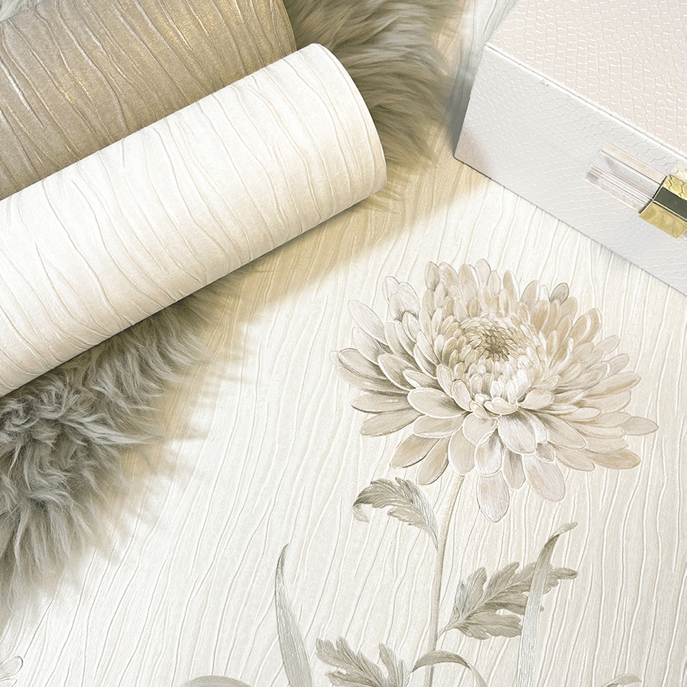 Belgravia Decor Tiffany Bella Champagne Wallpaper Image 3