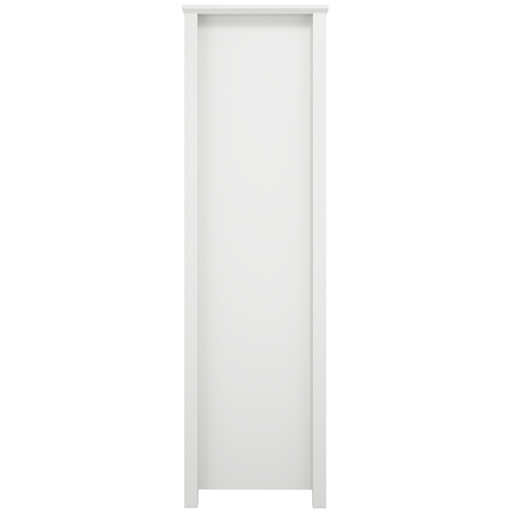 Ives 2 Door Single Drawer White Wardrobe Image 4