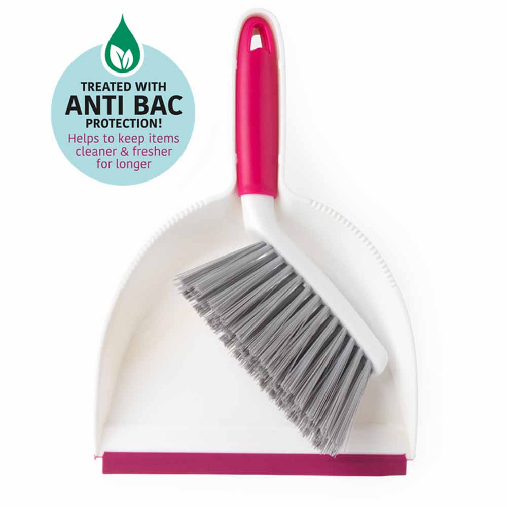 Kleeneze Antibacterial Mini Dustpan and Brush Set Wilko